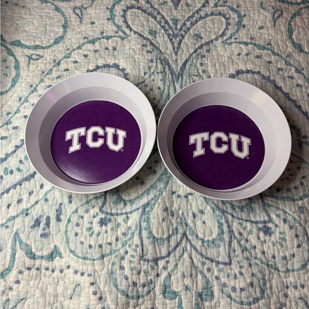 Purple TCU Logo Bowls